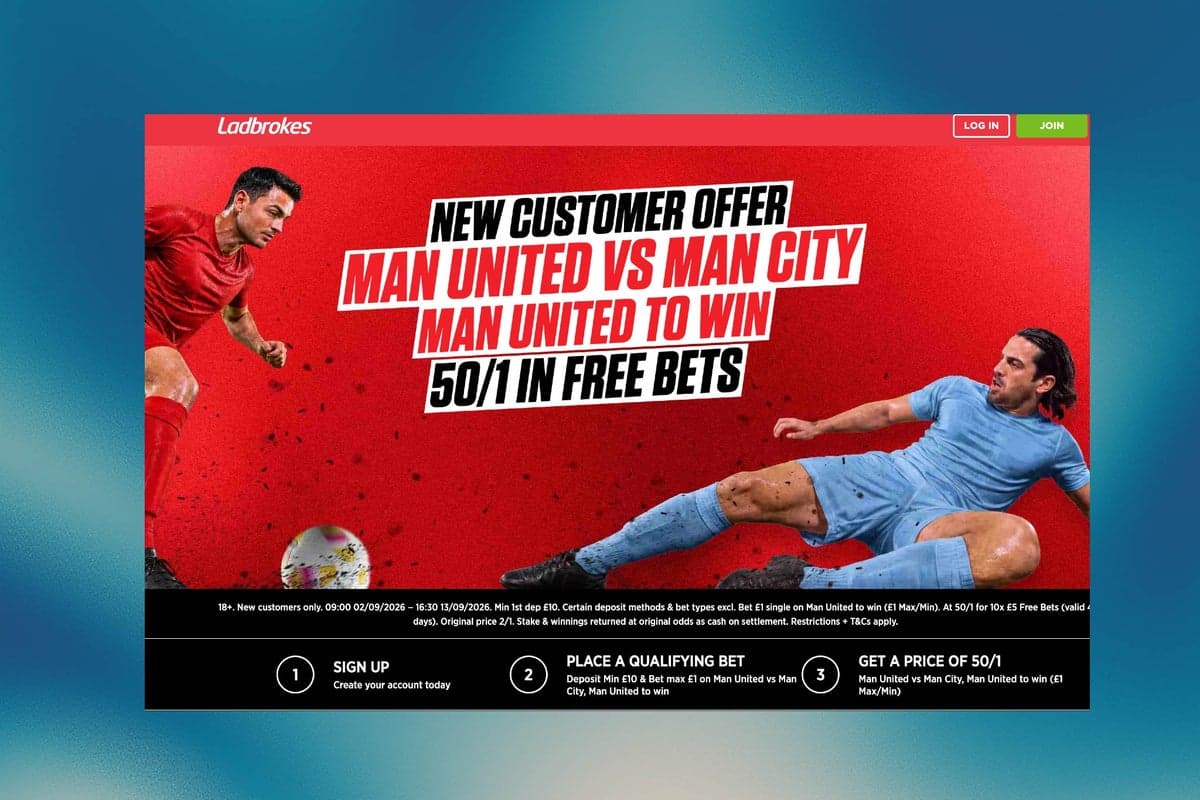 Ladbrokes betting offer: Man Utd to beat Man City 50/1 