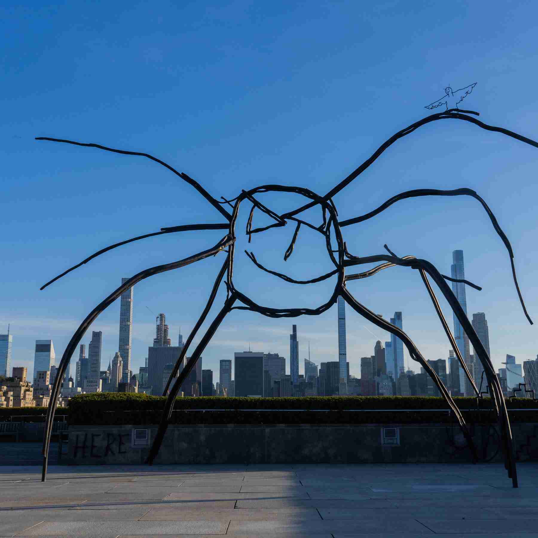 On the Met Roof, Skywriting His Way to Freedom