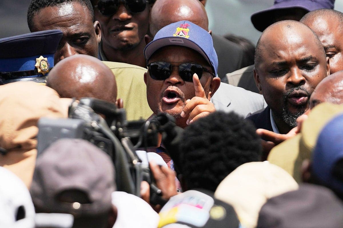 South African president suspends police minister accused of colluding with criminal syndicates