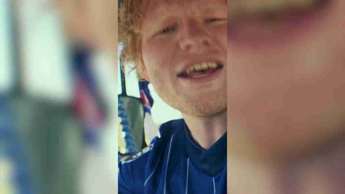 Ed Sheeran celebrates buying share of Ipswich Town with crazy tractor ride