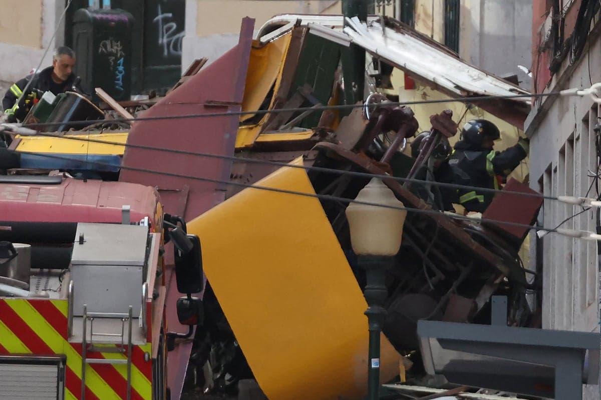 Lisbon funicular crash latest: At least 15 dead after iconic Gloria cable car derails in tourist hotspot