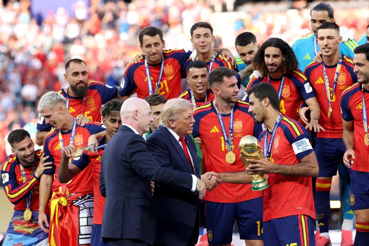 Trump booed after presenting Spain with World Cup and joining trophy lift
