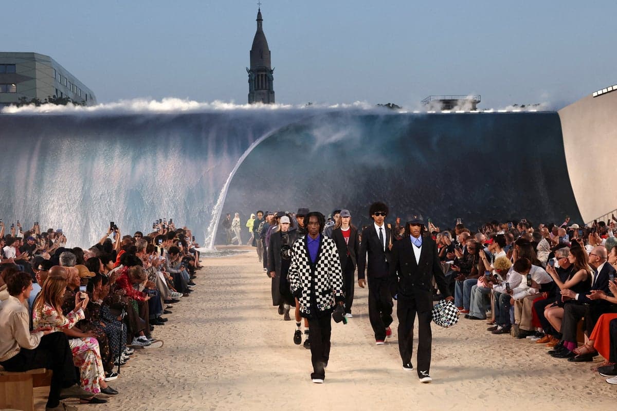 Louis Vuitton faces backlash over Paris Fashion Week waterfall during heatwave