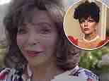 Dame Joan Collins, 90, reveals VERY unlikely inspiration for her iconic Dynasty character - as she flirts with Louis Theroux in new documentary