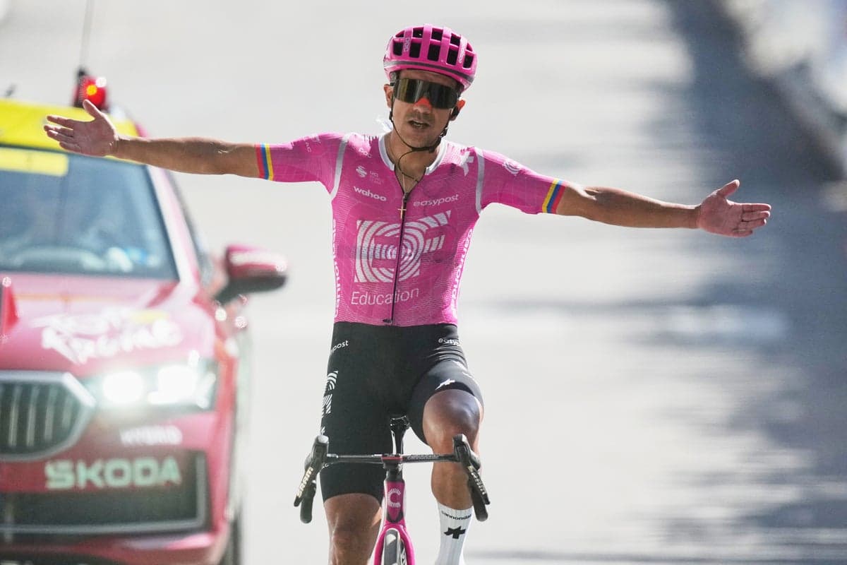Richard Carapaz takes emotional Tour de France stage win