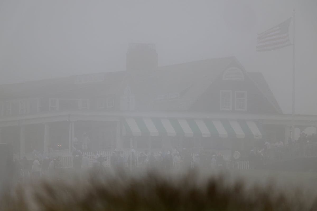 Thick fog halts US Open first round at Shinnecock Hills as high winds loom