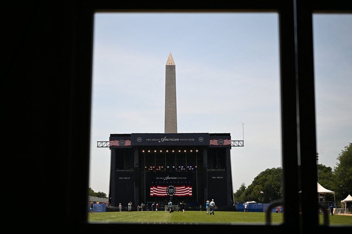 Party of five! Few turn up for band at Trump’s state fair Tuesday as ghost town continues to plague celebration