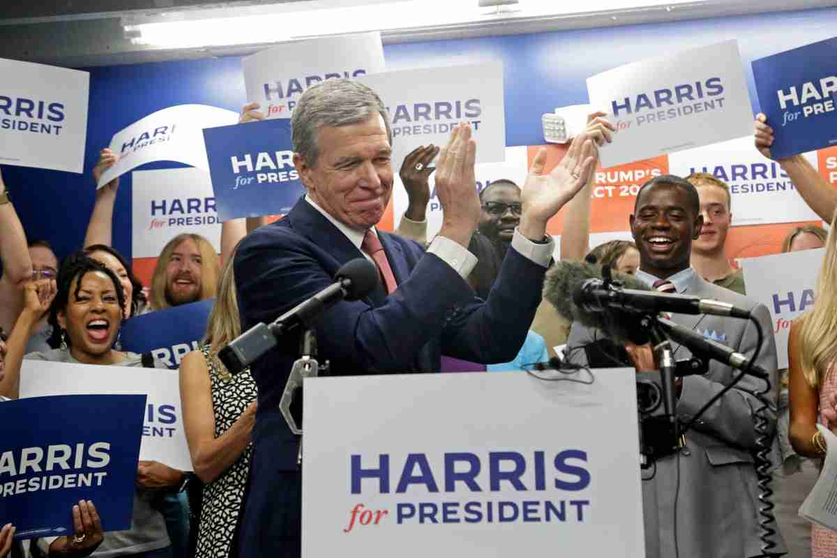 North Carolina governor Roy Cooper takes himself out of the running for Kamala Harris’ VP