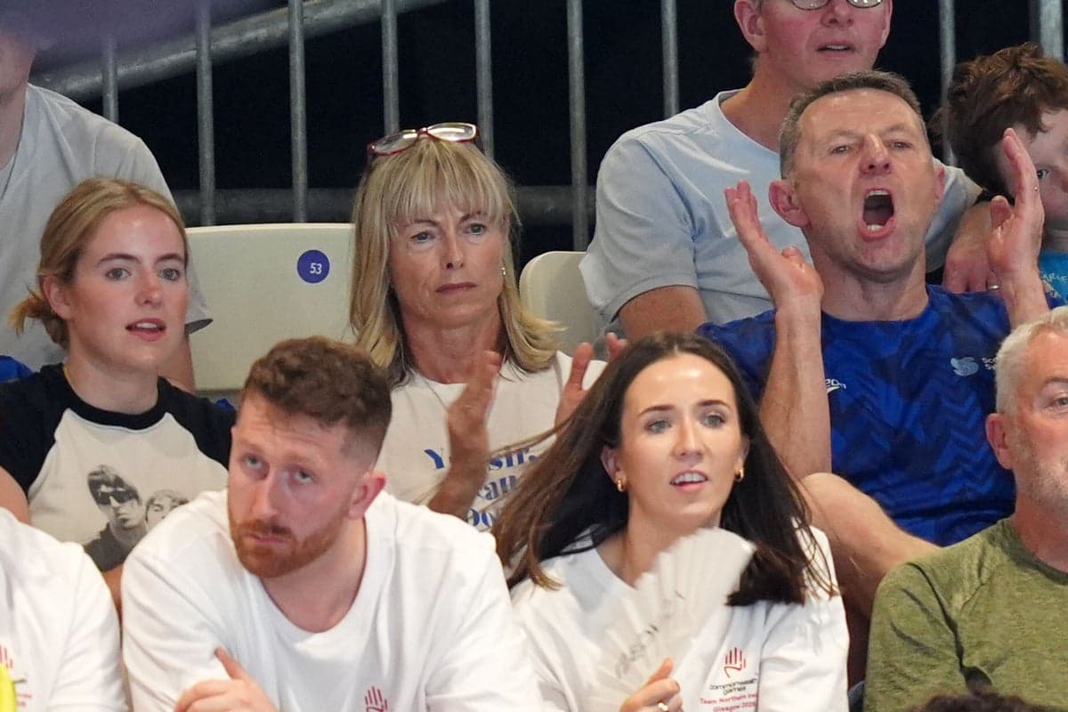 Madeleine McCann’s brother cheered on by parents at Commonwealth Games