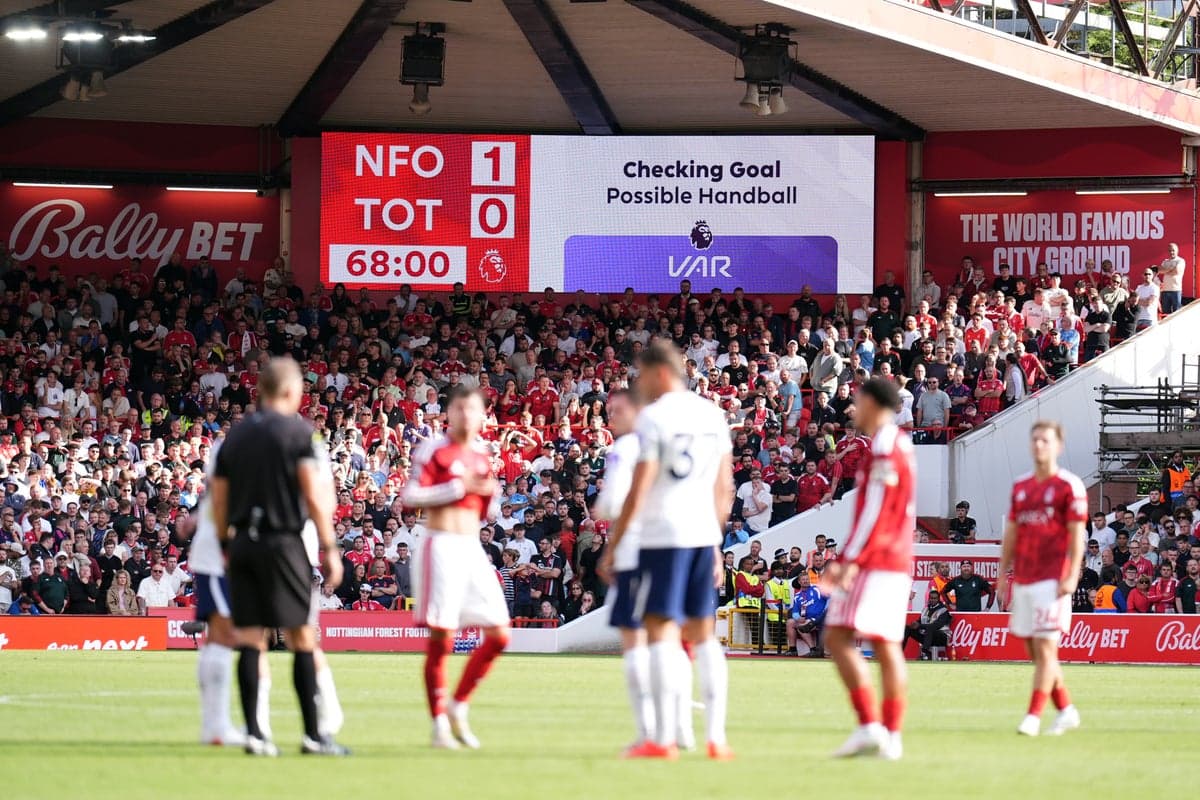 Why was Nottingham Forest’s goal against Tottenham disallowed? 