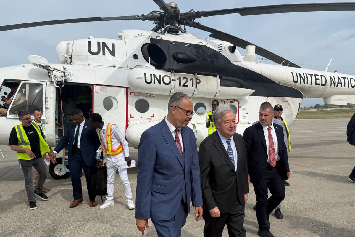 UN chief visits Haiti as international force gets ready to fight gangs