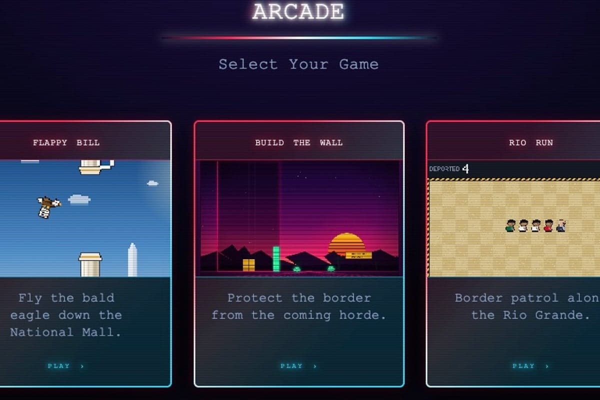 White House launches new arcade website where users can build the border wall and make school meals MAHA-friendly