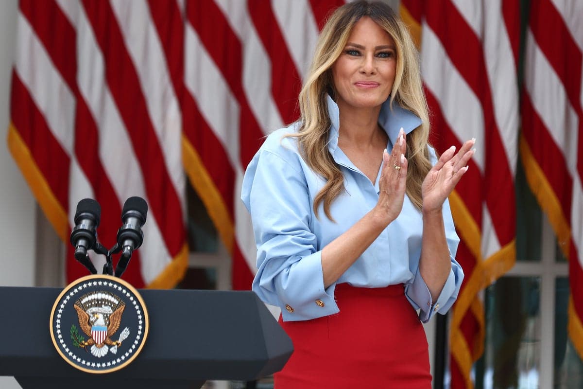 Melania Trump kicks off first public appearance in a month with tongue-in-cheek joke about her absence