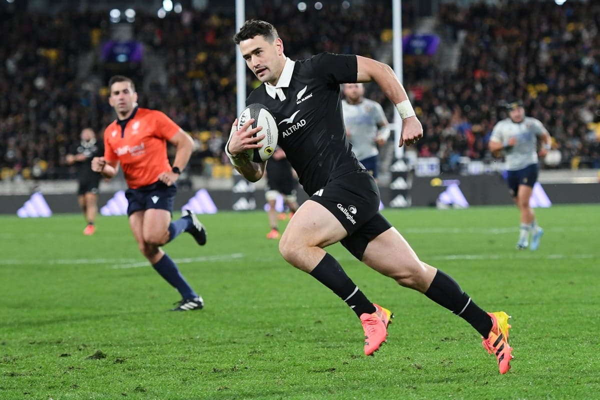 Will Jordan breaks All Blacks try-scoring record with hat-trick against Italy