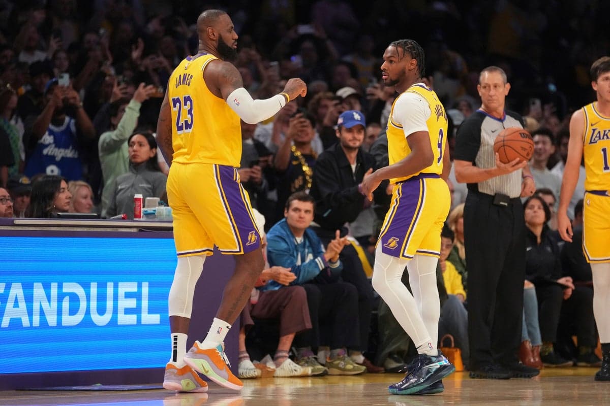 LeBron and Bronny James make NBA history as first father-son to play together