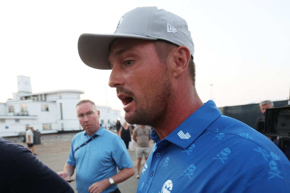 Bryson DeChambeau gets two-shot penalty at The Open as record-breakers Lucas Herbert and Sam Burns lead
