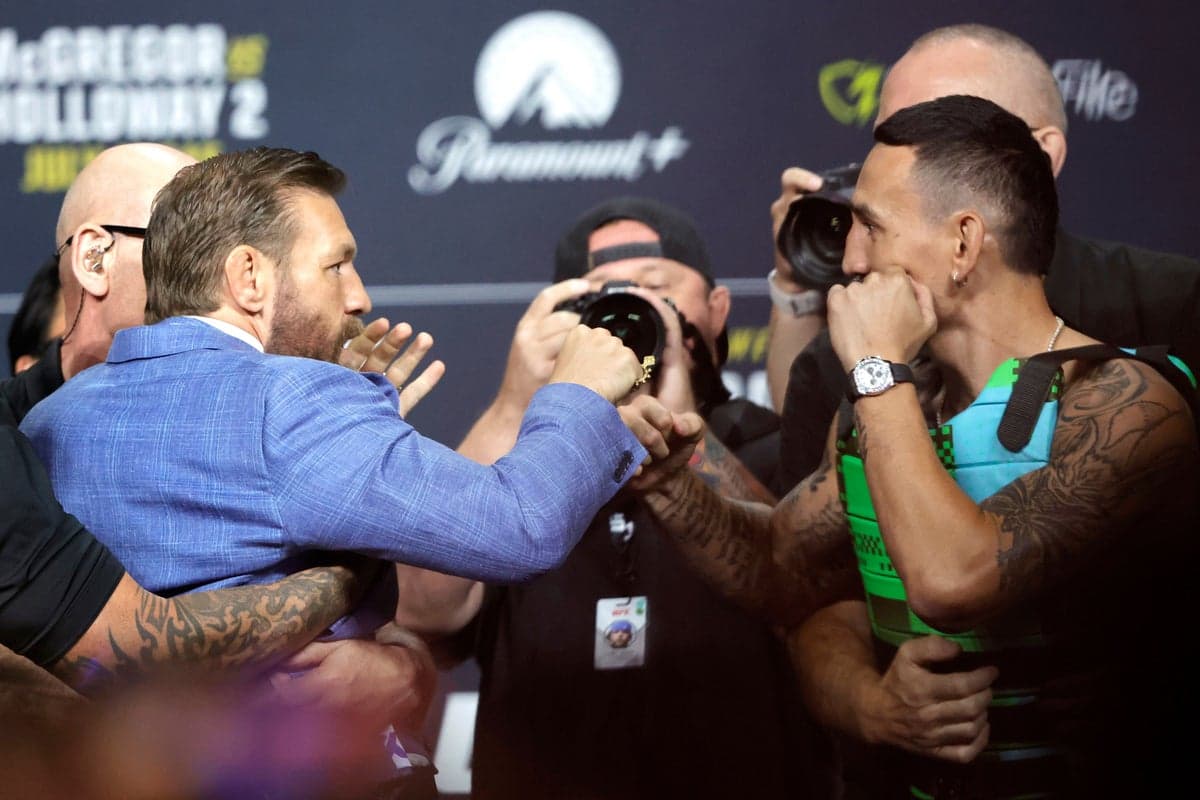 McGregor vs Holloway weigh-in LIVE: Irishman and rival tip scales before controversial UFC 329 comeback