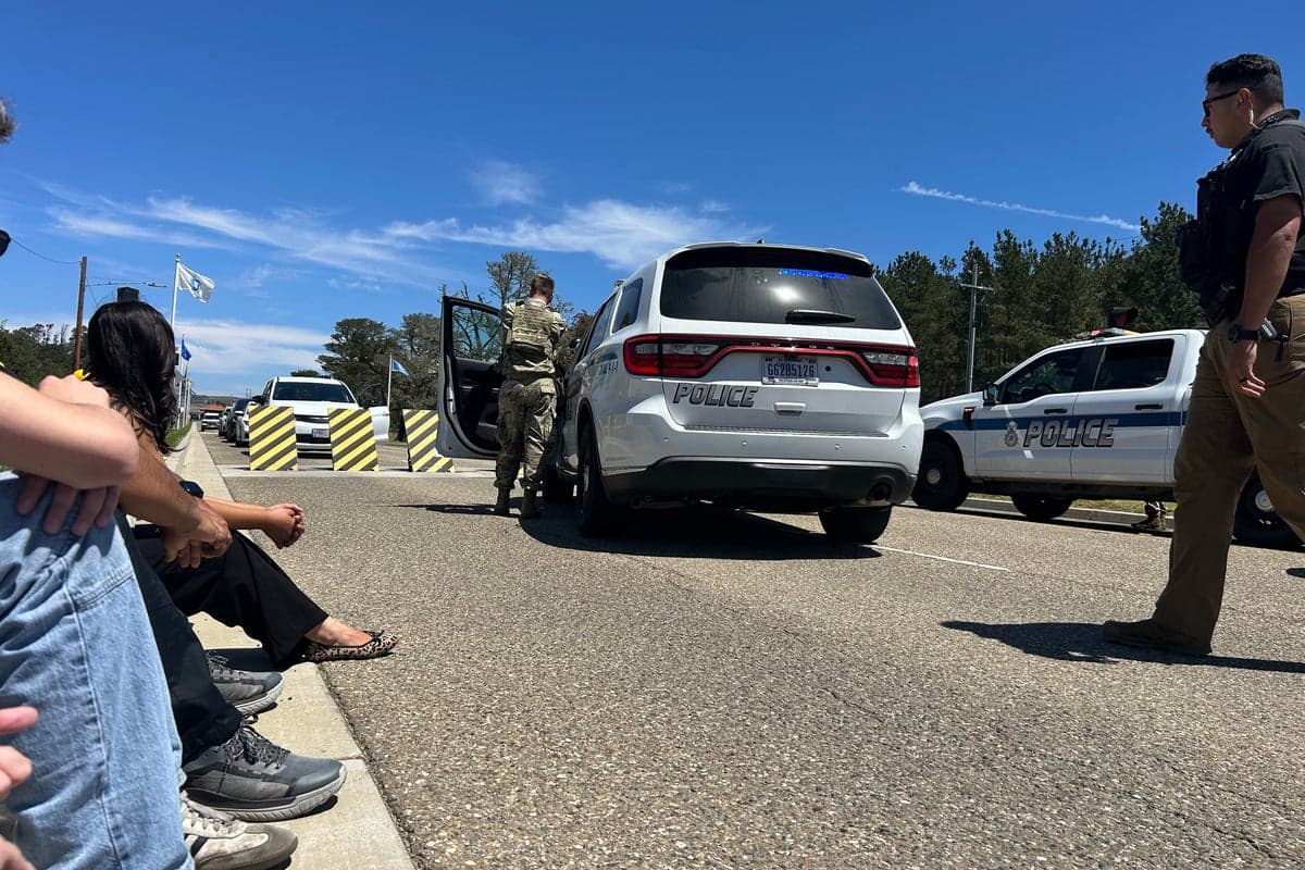 Reporters and military members held at gunpoint at Space Force base in California