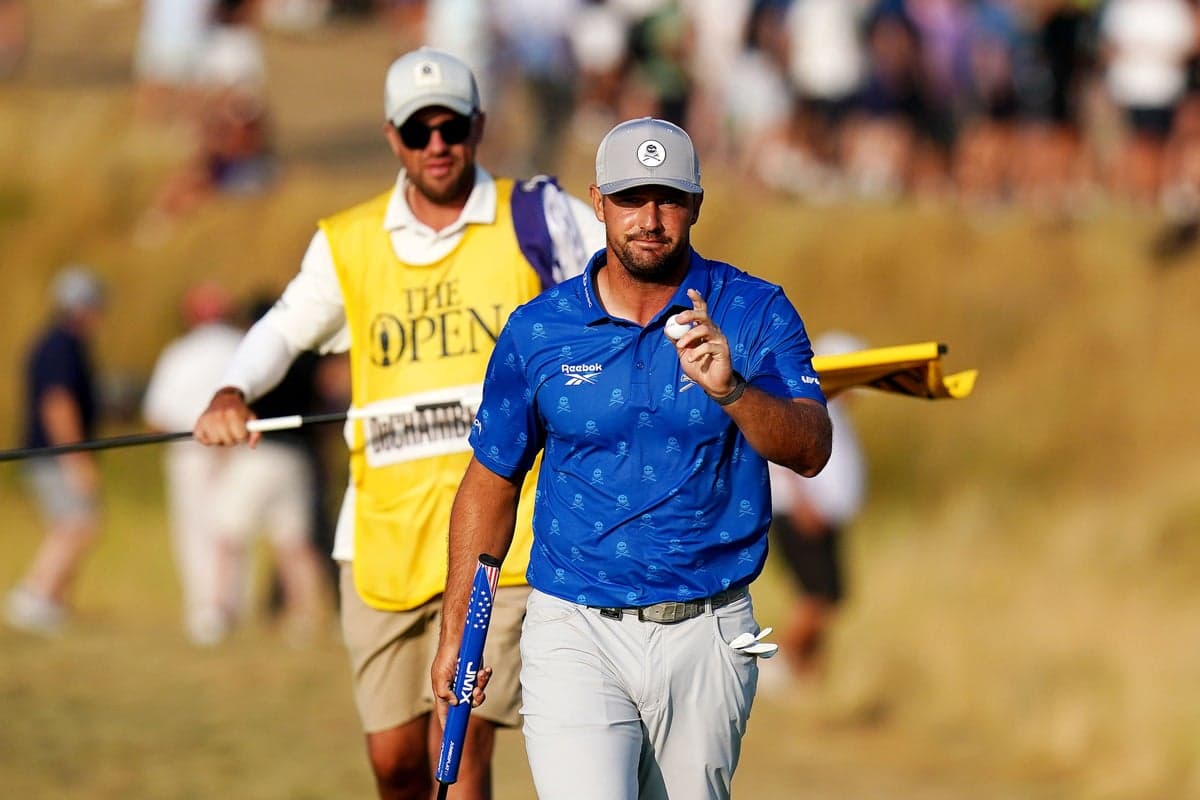 Bryson DeChambeau ‘fired up’ after two-shot penalty dents Open title chances