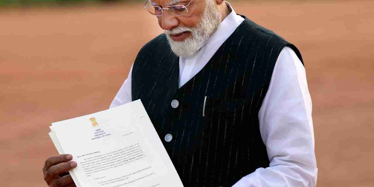 Modi, Striking a Modest Tone, to Be Sworn In for a Third Term