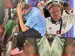 Olly Murs holds his head in his hands while gutted Rob Beckett makes a speedy departure out of Berlin as they lead the devastated stars following England’s heartbreaking Euro loss