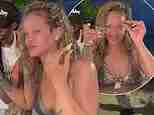 Rihanna ditches make-up and lets loose by slamming tequila shots on wild girls night out in Barbados