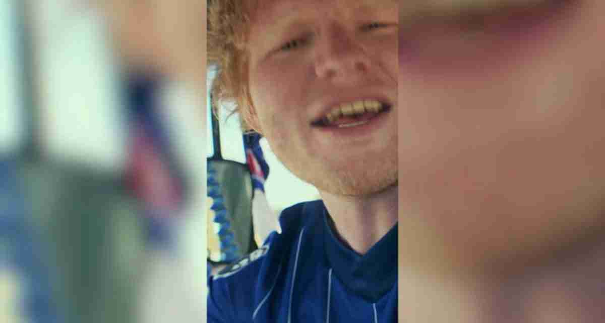 Ed Sheeran celebrates buying share of Ipswich Town with crazy tractor ride