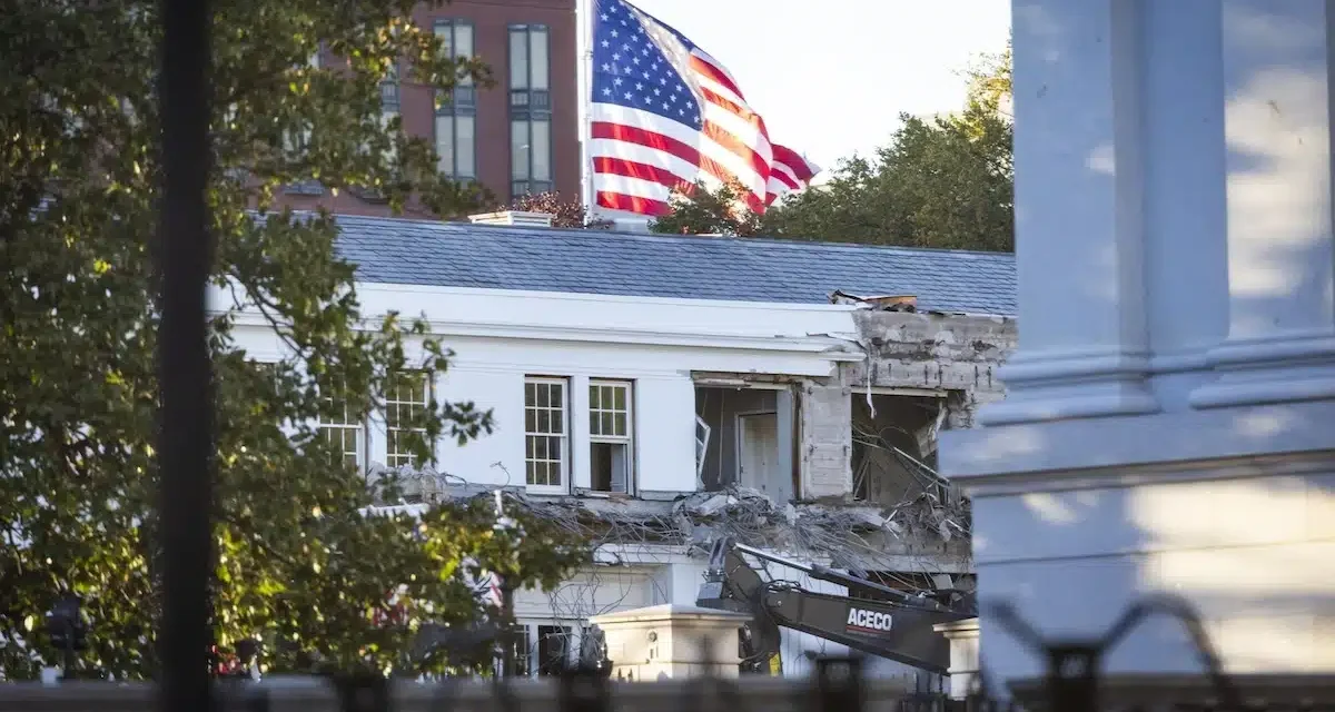 Trump’s White House Ballroom Sparks Controversy as East Wing Demolition Begins