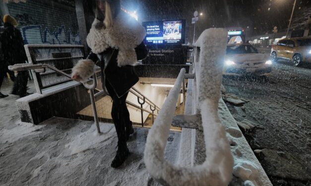 Millions stuck at home by travel bans and blizzard warnings as winter storm hits